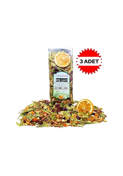 Hanzade Bitkisel Kış Çayı 200 Gr x 3 Adet Zengin İçerikli