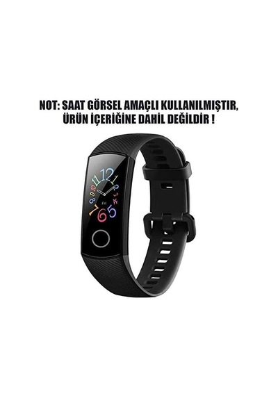 Honor Band 5 İçin Kordon Silicone Sport Band Siyah