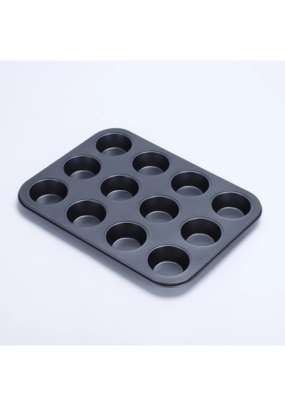 Mybru 12'li Muffin Kalıbı 35 X 26 Cm Siyah