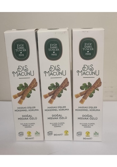 Eyüp Sabri Tuncer Doğal Misvak Özlü Diş Macunu 3 x 90 ML