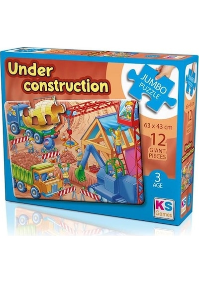 Ks Games 12 Parça Jumbo Puzzle Under Construction
