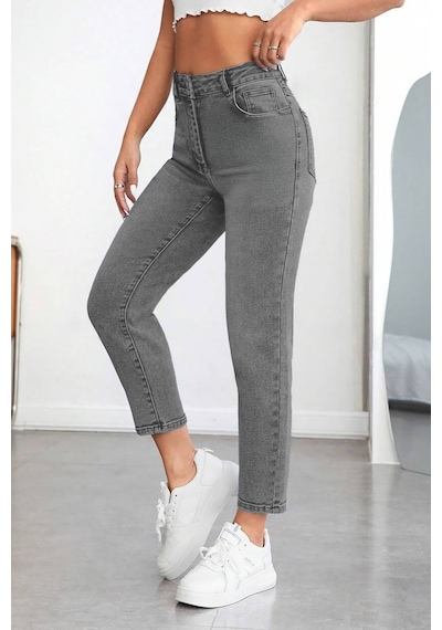Cedy Denim Kadın Yüksek Bel Soho Boyfriend Jean C599 Karmelanj