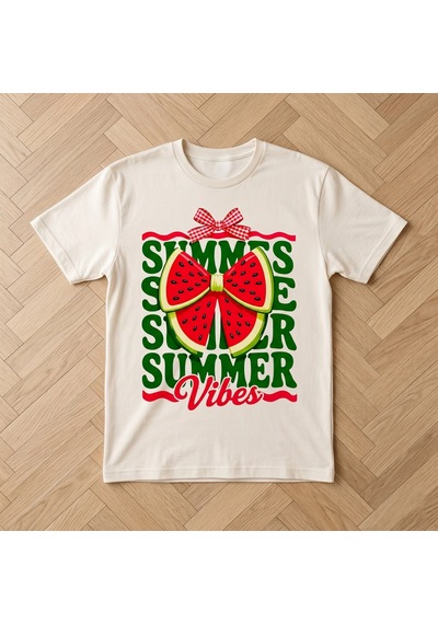 Summer Vibes Ütü İle Uygulanabilen Dtf Tekstil Baskı