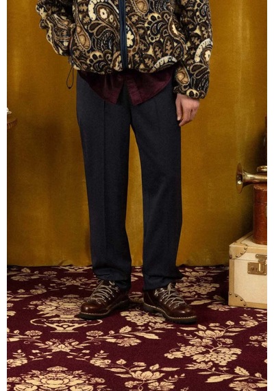 Amongst Few Özel Tasarım Le Pantalon Droit: Yün Karışımlı Regular Fit Pantolon Lacivert Amongst Few Özel Tasarım Le Pantalon Droit: Yün Karışımlı Regular Fit Pantolon Lacivert