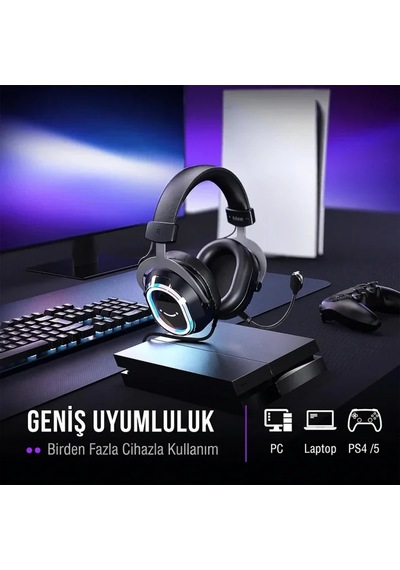 Fifine Ampligame H13 Mikrofonlu 7.1 Rgb Oyuncu Kulaklığı