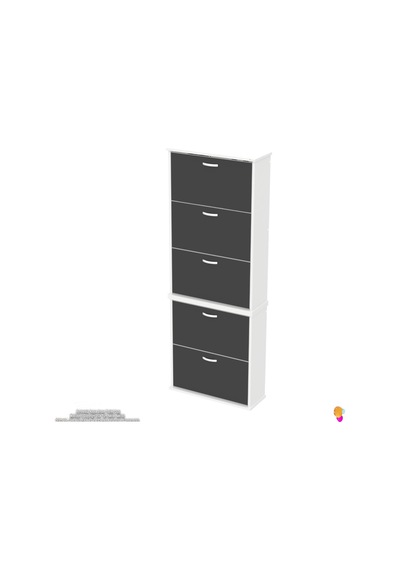 Modilayn Varbi Umay' 2 Li Asma Kapı Önü 72x193x26 Cm Lik 5 Düşer Kapak 10 Göz Bölmeli Ayakkabılık Beyaz-antrasit Modilayn Varbi Umay' 2 Li Asma Kapı Önü 72x193x26 Cm Lik 5 Düşer Kapak 10 Göz Bölmeli Ayakkabılık Beyaz-antrasit