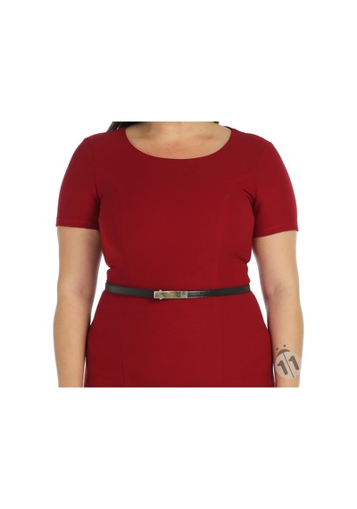 4088B-Nidya Moda Büyük Beden Sem Krep Elbise Çok Renkli
