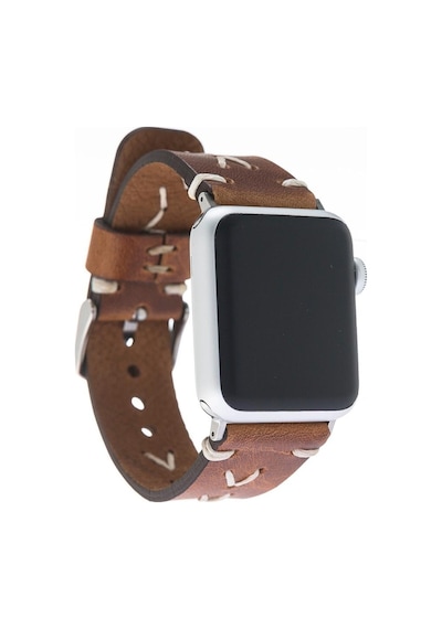 Bouletta Apple Uyumlu  Watch Deri Kordon 42-44-45 MM Saraç Tan