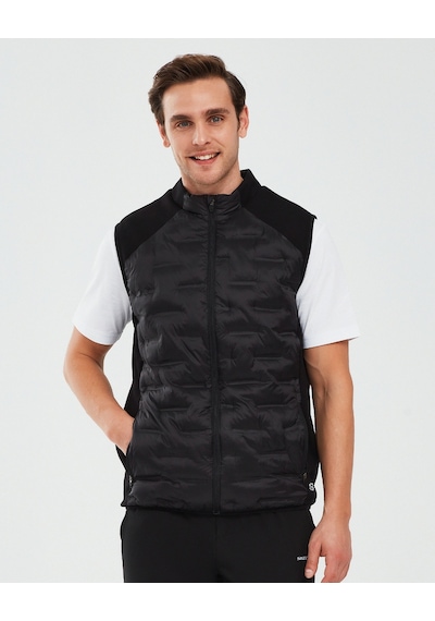 Skechers Outerwear M Padded Lightweight Vest Erkek Siyah Yelek S241154-001