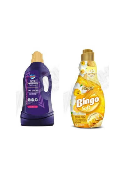 Bingo Giysi Şampuanı 3 L + Soft Yumuşatıcı 1440 Ml 2'li Set Diğer