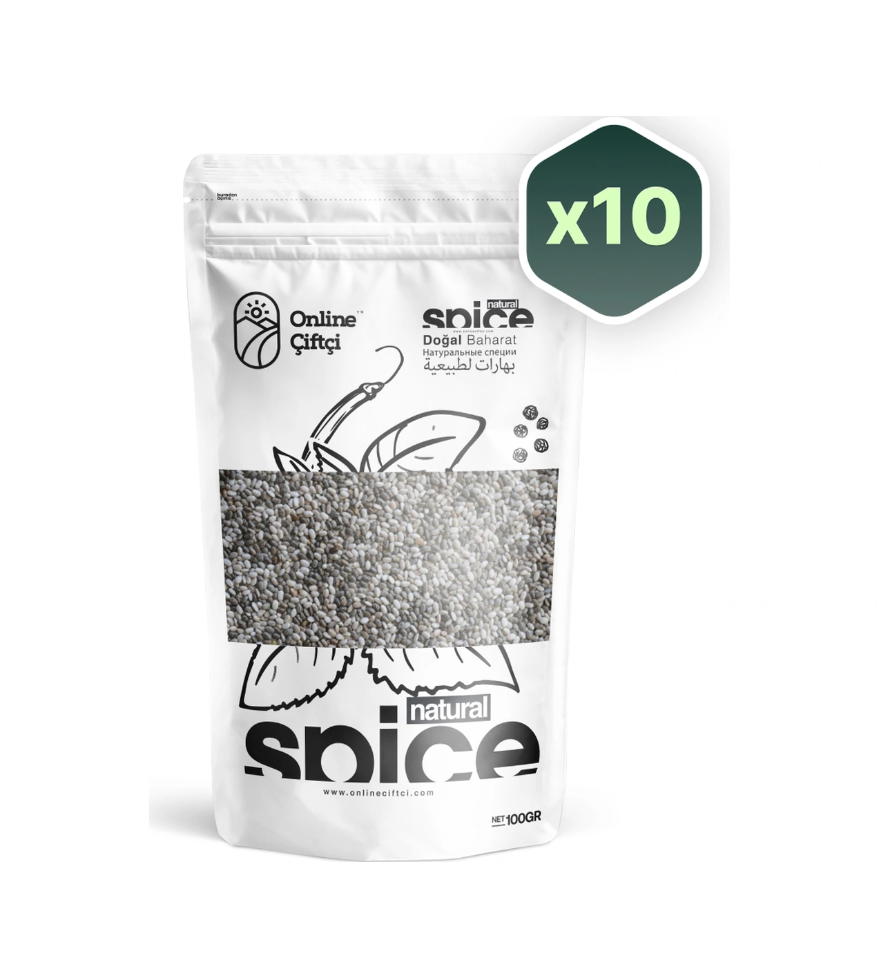 Online Çiftçi Chia Tohumu 10 x 100 G