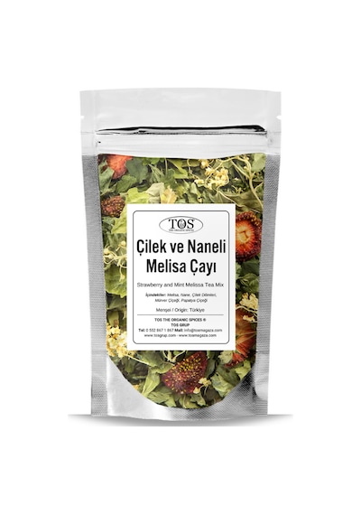 Tos The Organic Spices Çilek ve Naneli Melisa Çay Karışımı 250 G