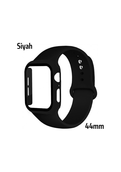 Ally Apple Uyumlu  Watch 4-5-6 44 MM Silikon Kordon Kayış Ve Ekran Koruyu