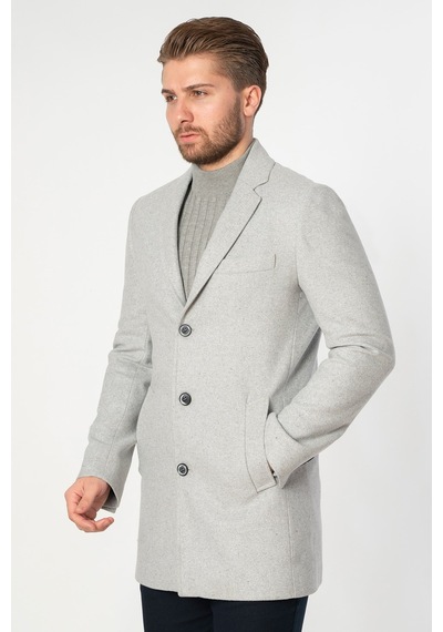 White Stone Abrantes Slim Fit 1754 Pamuklu Palto Gri