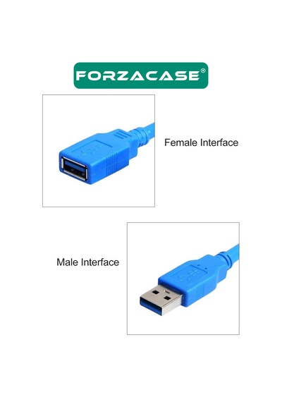 Usb 3.0 Erkek - Dişi Çevirici Uzatma Kablosu 60cm - Fc962