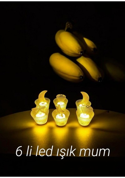 Tr Dekoratif Led Mum - 3 Model 6 Lı Led Işık Mumluk Aksesuar Diğer
