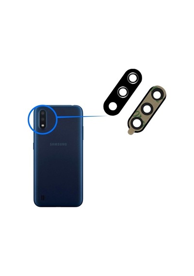 Samsung Uyumlu A015 A01 Arka Kamera Camı ( Çıtasız Sadece Cam)