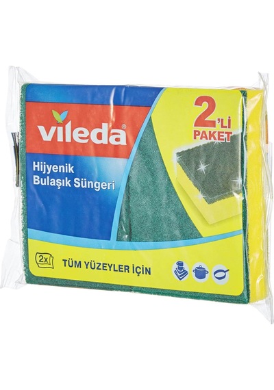 Vileda Hijyenik Düz Bulaşık Süngeri 2 x 2'li