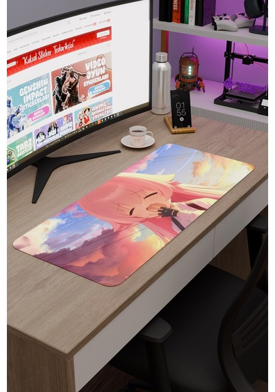 Blue Archive Kaymaz Dikişli Kauçuk Oyuncu Mousepad V1 - 70x30 Xl Gaming Mouse Pad Fare Altlığı