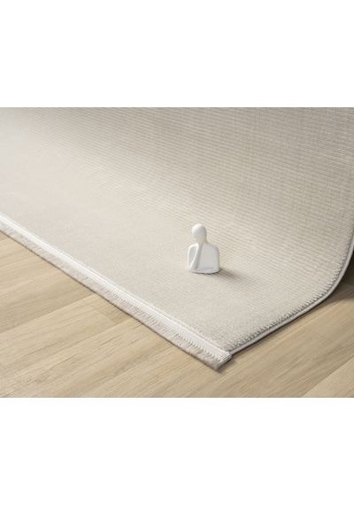 Mariesse Home Artes Serisi Bambu Dokulu Modern Sık Dokuma Koridor Kesme Yolluk Dokuma Makine Halısı Gri