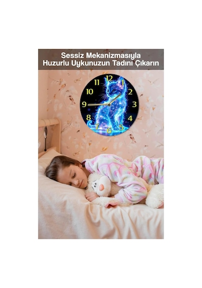 Kututr Sessiz Yuvarlak Ahşap Duvar Saati Kuvars Hareketli 3d Görünümlü 2d Saat Sdw Çocuk Odası,sdw025 33 X