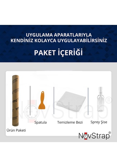 Novstrap Bmw 320 F30 2013-2018 İle Uyumlu Trim Koruyucu Film Seti Tpu Şeffaf Araç İçi Ppf Kaplama