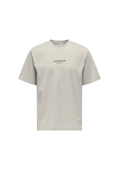 Onscurated Rlx Prınt Ss Tee Tr Erkek Gri T-shirt - 22039102 Gri
