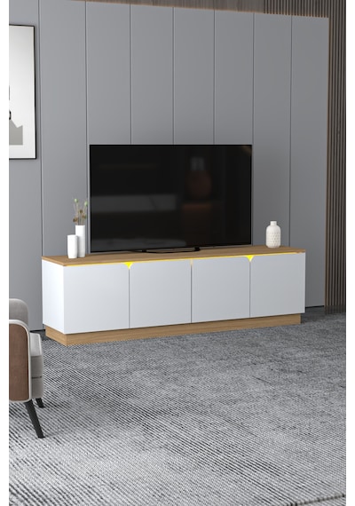 Bohem 180 Cm Ledli Tv Ünitesi Ceviz - Beyaz