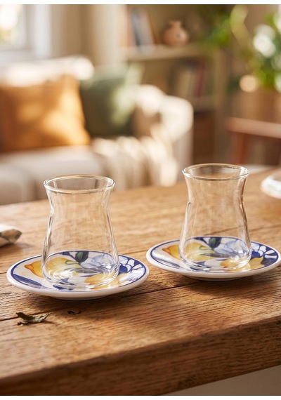 The Mia Odore Di Limone 12 Parça 6 Kişilik Çay Seti Çok Renkli