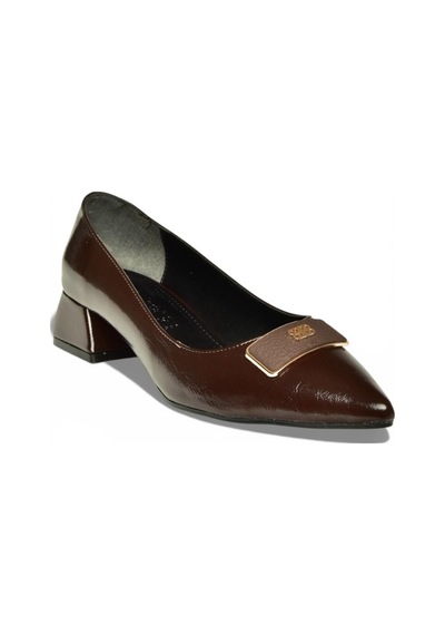 Fox Shoes Y820771260 Kahverengi Rustik Alçak Topuklu Kadın Ayakkabı Kahverengi