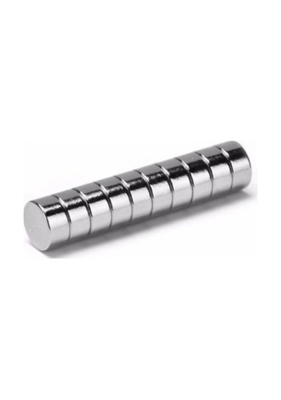 10 Adet 8mm X 3mm Yuvarlak Güçlü Neodyum Mıknatıs Magnet