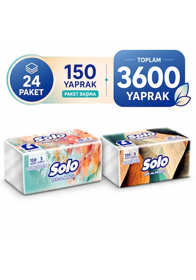 Solo Çek-Al Mendil 24 x 150'li