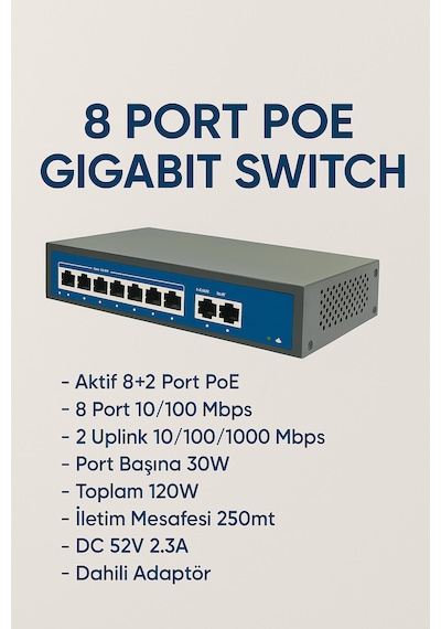 8 Port Gigabit Poe Switch 10/100/1000