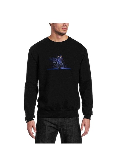 Singin In The Rain Baskılı Siyah Erkek Örme Sweatshirt