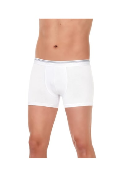 6 Adet Yıldız Erkek Likralı Formen Boxer Short Beyaz 365
