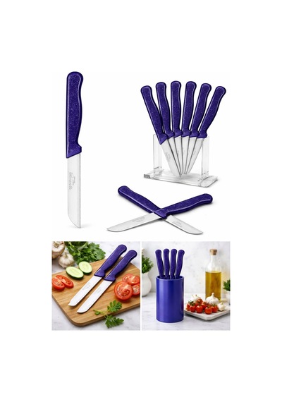 Tr Lı Meyve Ve Sebze Kesme Bıçağı Seti Paslanmaz Çelik Ergonomik Saplı Keskin Ve Pratik Kullanım Diğer