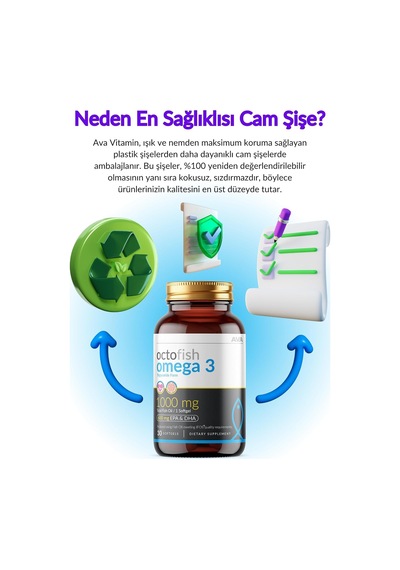 Epa Dha Kokusuz Octofish İsviçre Omega 3 Balık Yağı 30 Kapsül