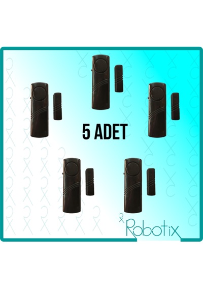 Robotix Rb-4444s Siyah Kapı Pencere Alarmı 5 Adet