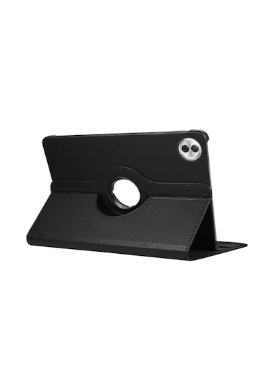 Honor Pad 10 12.1 Inç Kılıf Koruyucu 360 Dönebilen Standlı Pu Deri Tablet Ön Arka Kapak Siyah
