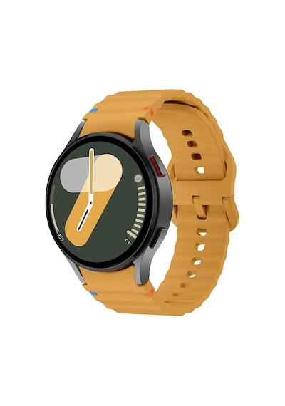Samsung Galaxy Uyumlu Watch 4 5 6 7 Fe 40 44 Classic 42 43 46 47 Mm Kordon Dekoratif Örgü Çizgili Spor Silikon Kayış