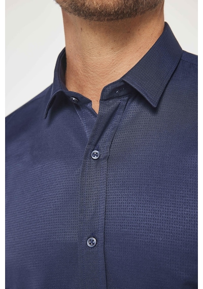 Tudors Modern Slim Fit Pamuklu Kolay Ütü Armürlü Erkek Gömlek-31493 Lacivert Tudors Modern Slim Fit Pamuklu Kolay Ütü Armürlü Erkek Gömlek-31493 Lacivert