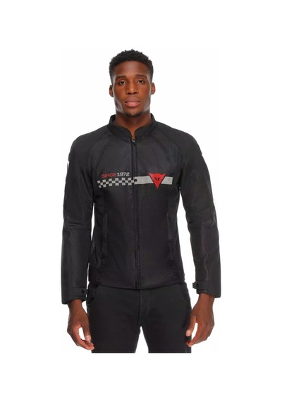 Dainese Daınese Ceket Herosphere Aır Tex Jacket Black Whıte Strıpes Red Siyah