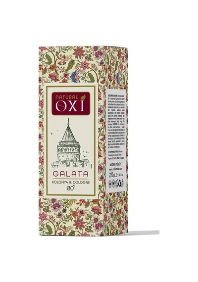Oxi Natural Premium 80 Kolonya 220ml Cam Şişe Kutulu - Galata