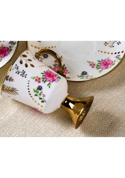 Perotti English Sachet 6 Kişilik Kahve Fincan Takımı 16842 Çok Renkli