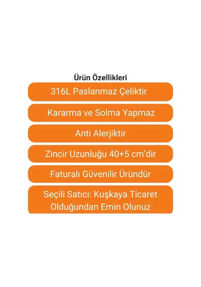 Kuşkaya Ticaret Dönen Yonca Kolye Çelik Altın