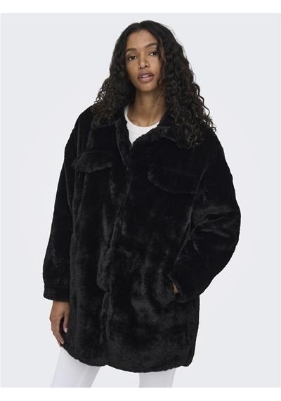 Only Onlvıda Fur Shacket Otw Siyah 001