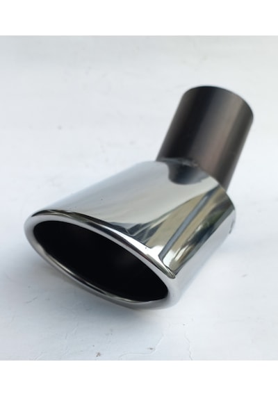 51 Mm. Dirsek 90 Mm Çıkışlı Yassı Kesik Tekli Krom Egzoz Ucu Eksoz