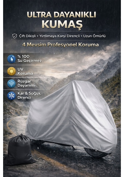Revolt Rsx6 Motor Brandası,motosiklet Brandası Gri Renk Kar Su Yağmur Geçirmez,motor Örtüsü,motor Çadırı,motorsiklet Brandası Coverplus Kalitesiyle