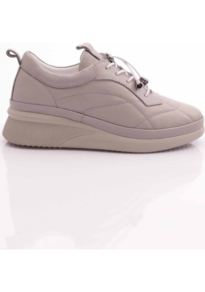 Dgn 123 Kadin Bağcikli Sneaker Ayakkabi 123-2499-R7512 Gri