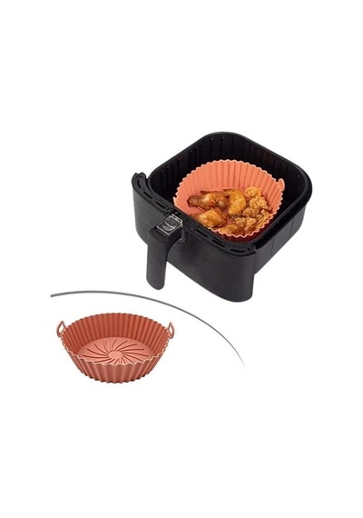 Renkli Isıya Dayanıklı Yıkanılabilir Silikon Fırın Ve Airfryer Yuvarlak Pişirme Matı 20 Cm Bx40 0